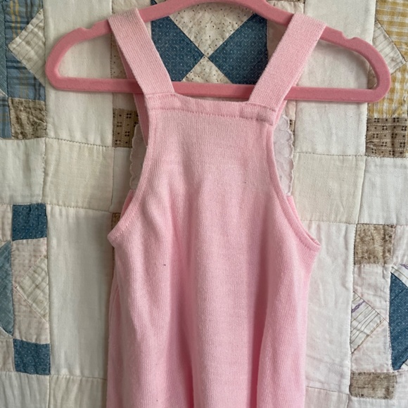 Pink Cotton Baby Overalls with Duck Embroidered Front - Picture 2 of 4